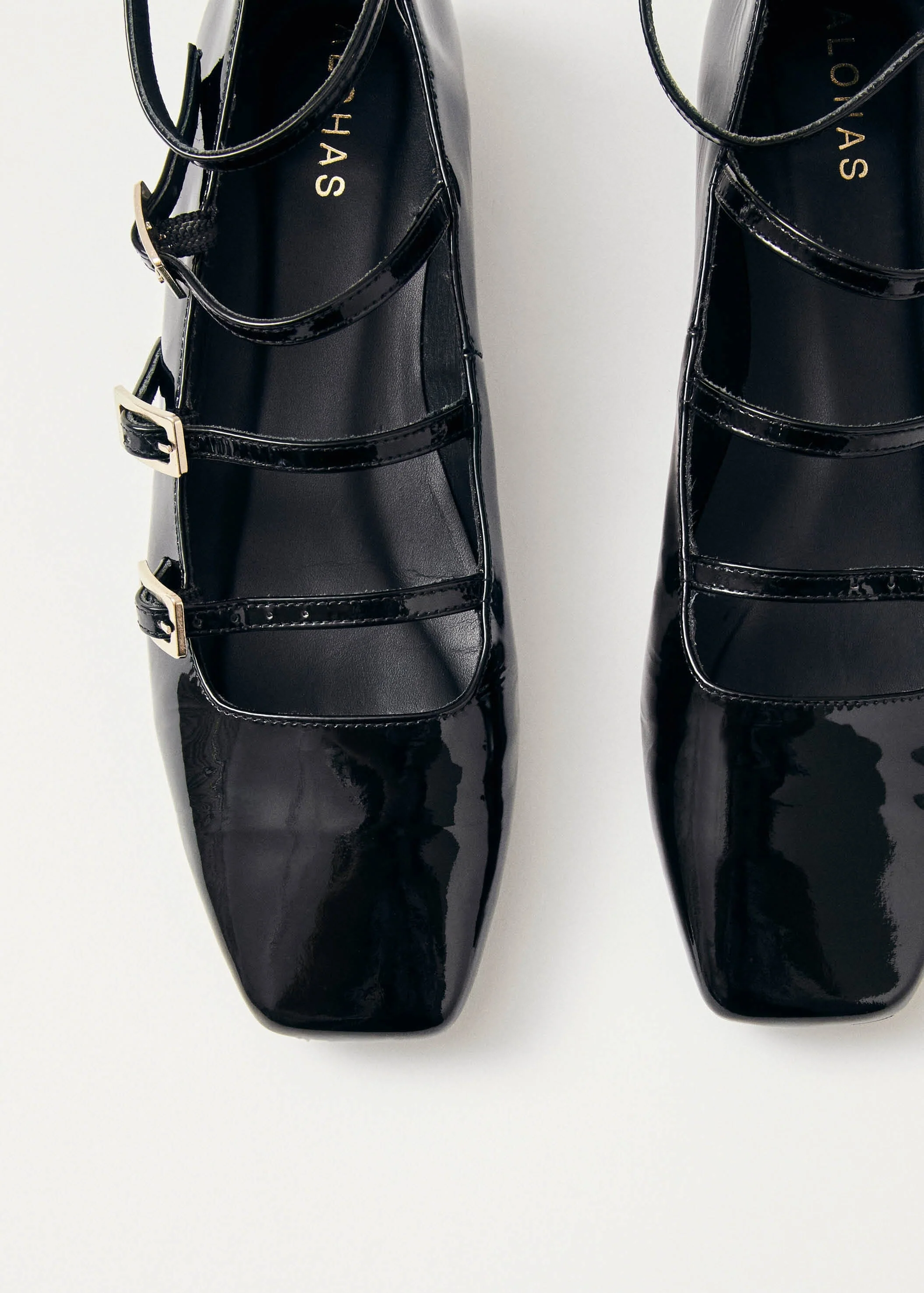 Luke Onix Black Leather Ballet Flats - Image 7