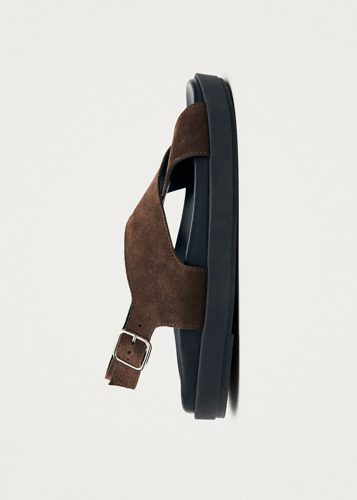 Nico Suede Dark Brown Leather Sandals - Image 4