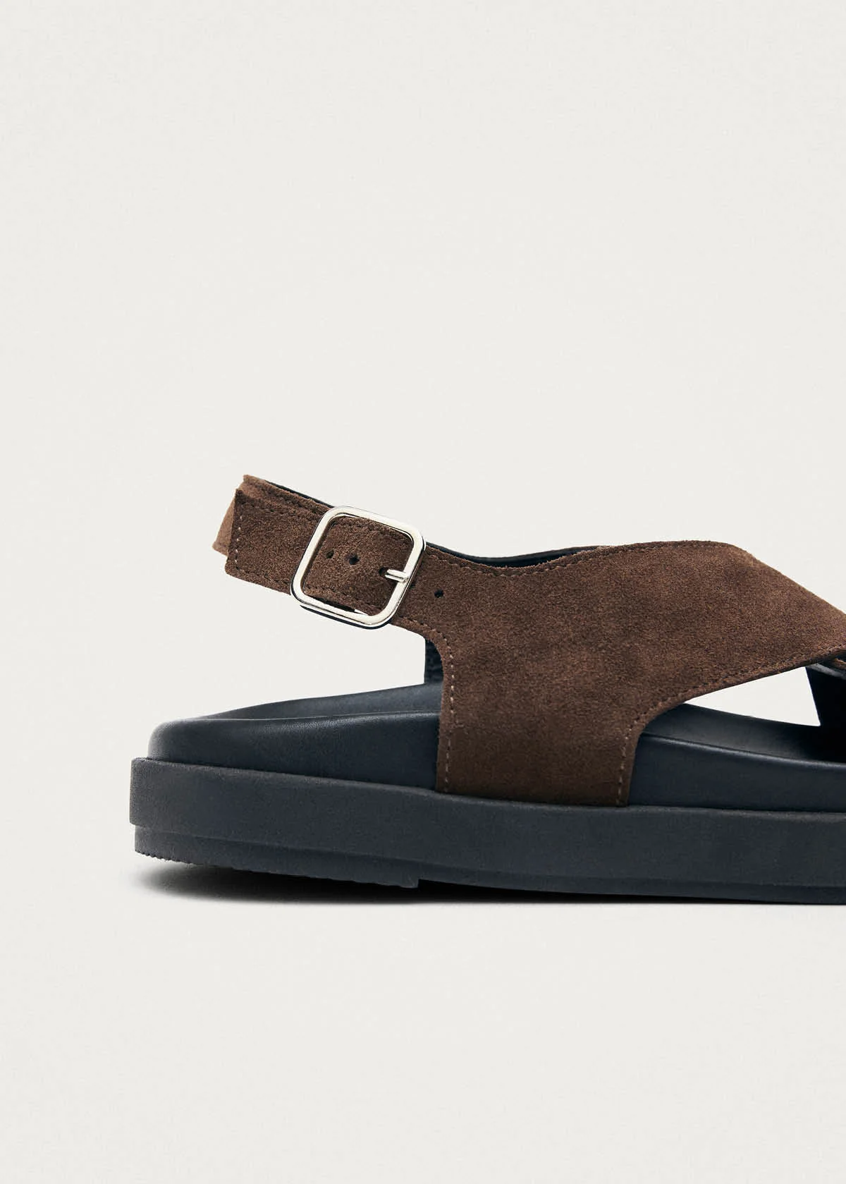Nico Suede Dark Brown Leather Sandals - Image 7