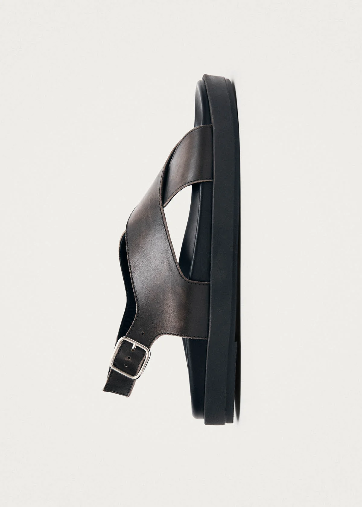 Nico Vintage Effect Brown Leather Sandals - Image 4