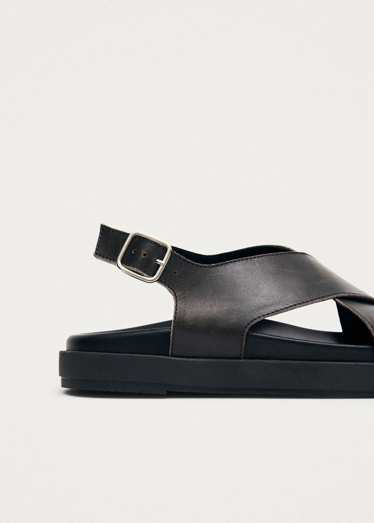 Nico Vintage Effect Brown Leather Sandals - Image 7