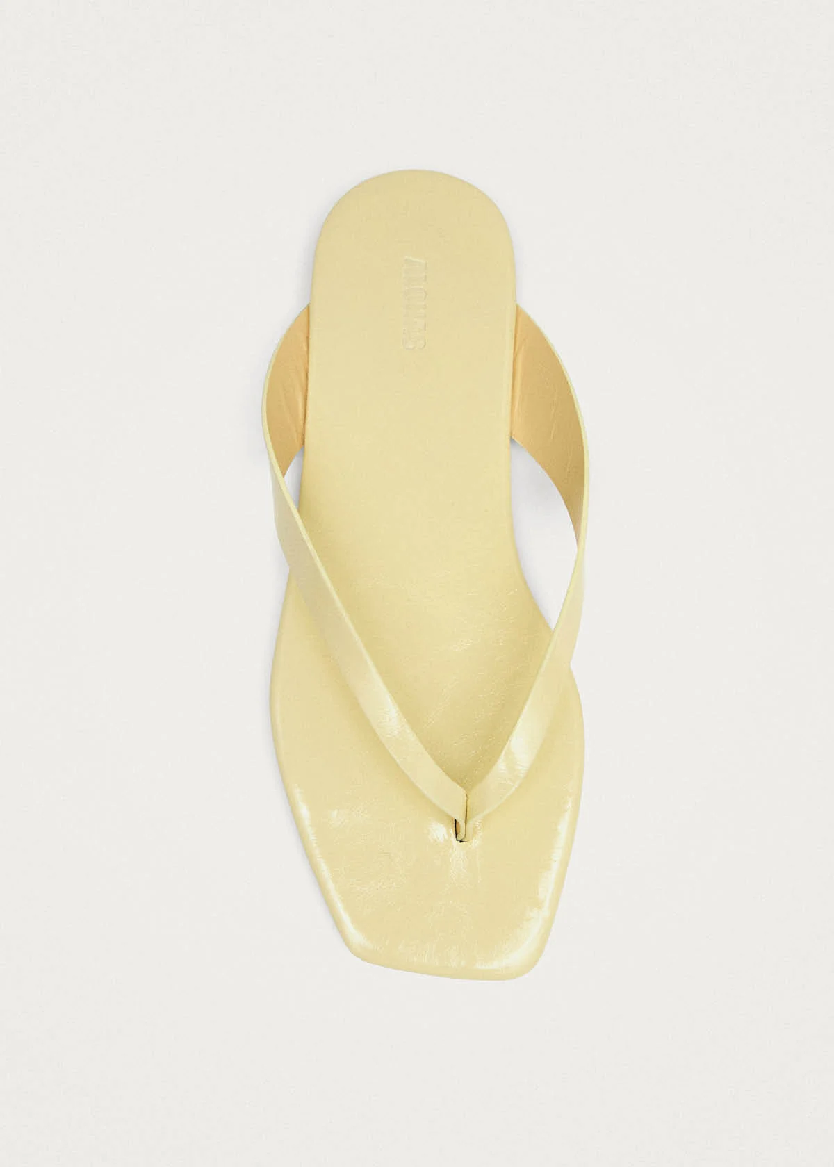 Ola Pale Yellow Leather Sandals - Image 4