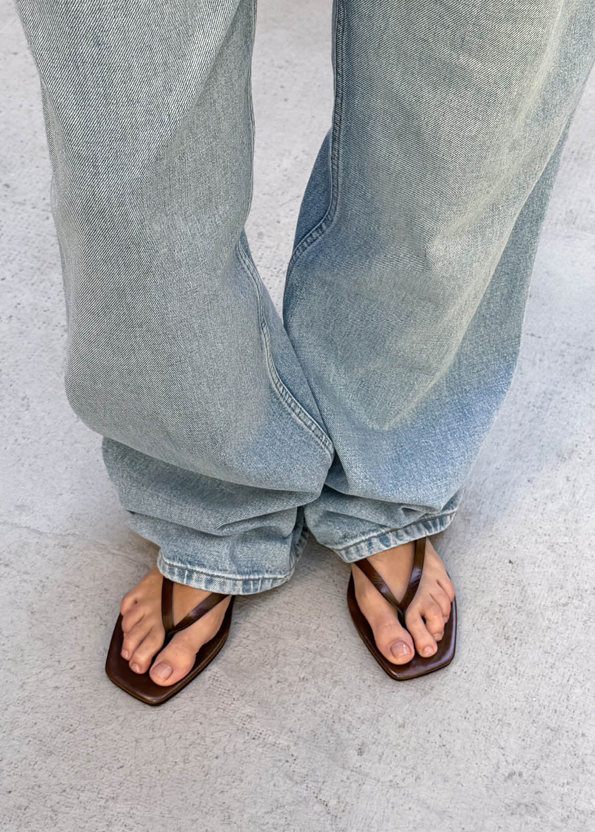 Ola Rift Brown Leather Sandals - Image 2