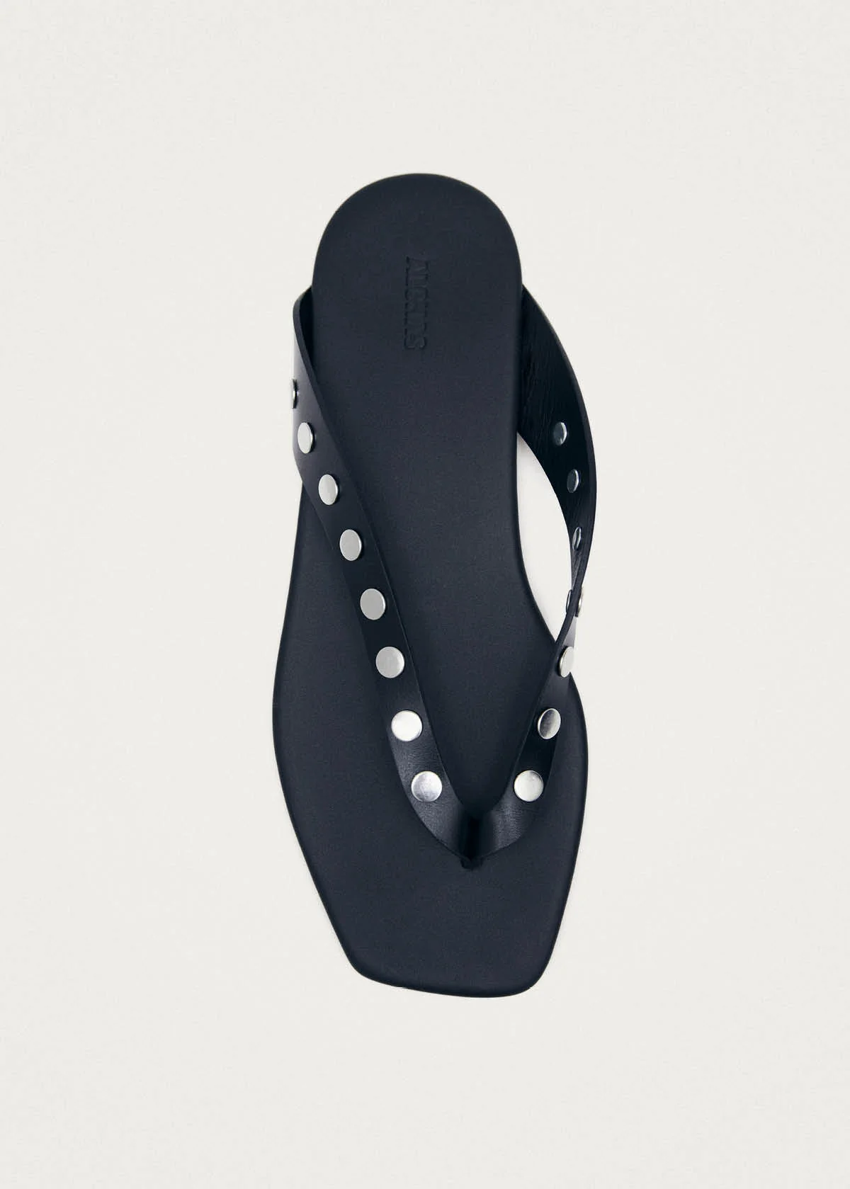 Ola Studs Black Leather Sandals - Image 5