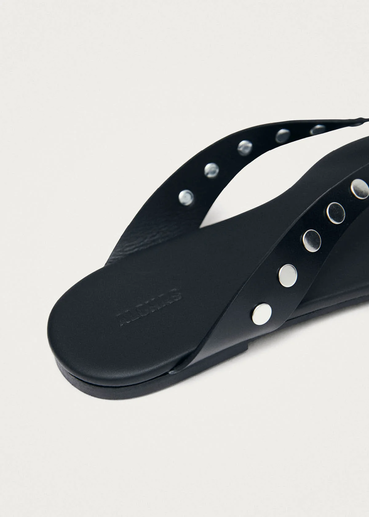 Ola Studs Black Leather Sandals - Image 7