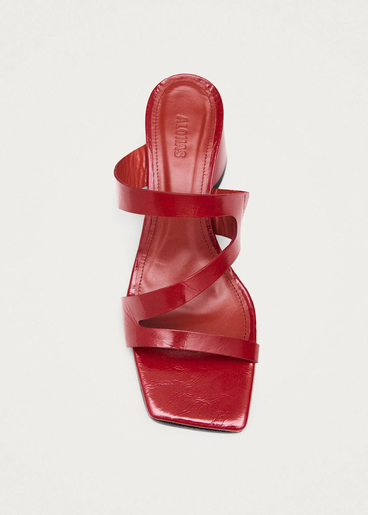 Orielle Rift Red Leather Sandals - Image 4