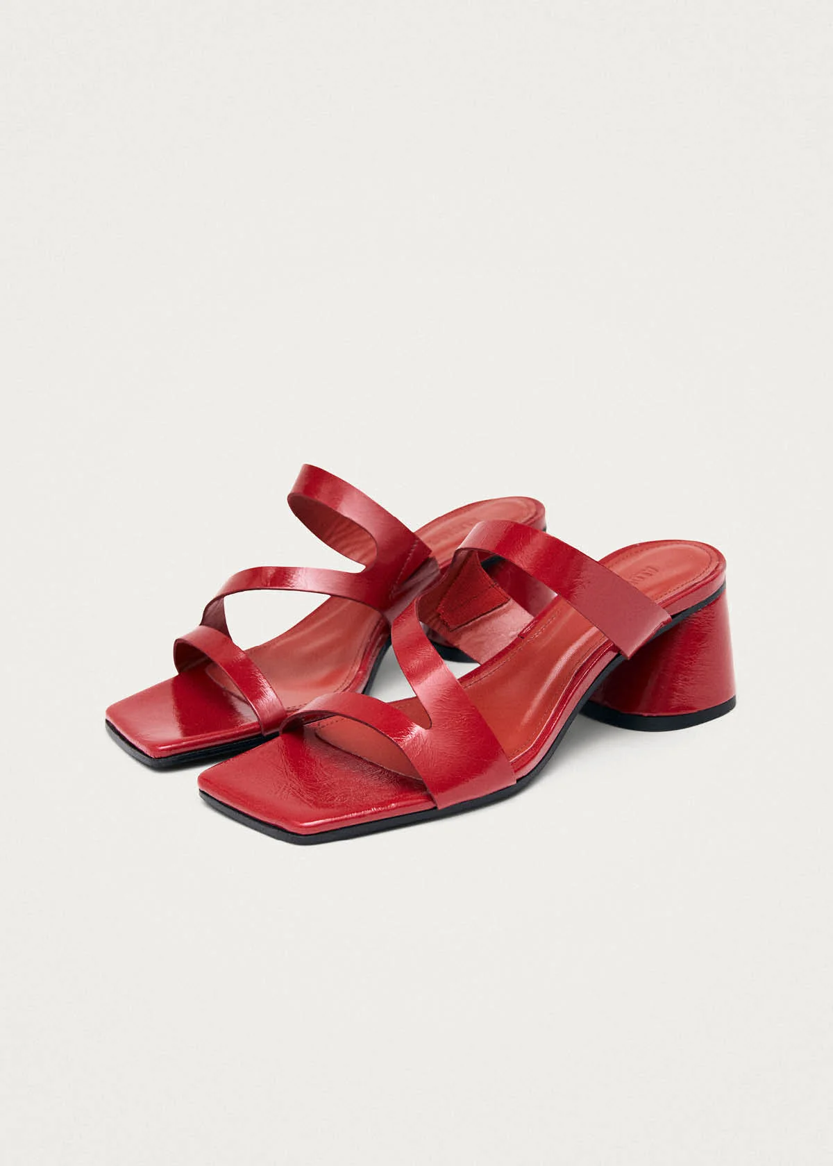 Orielle Rift Red Leather Sandals - Image 6