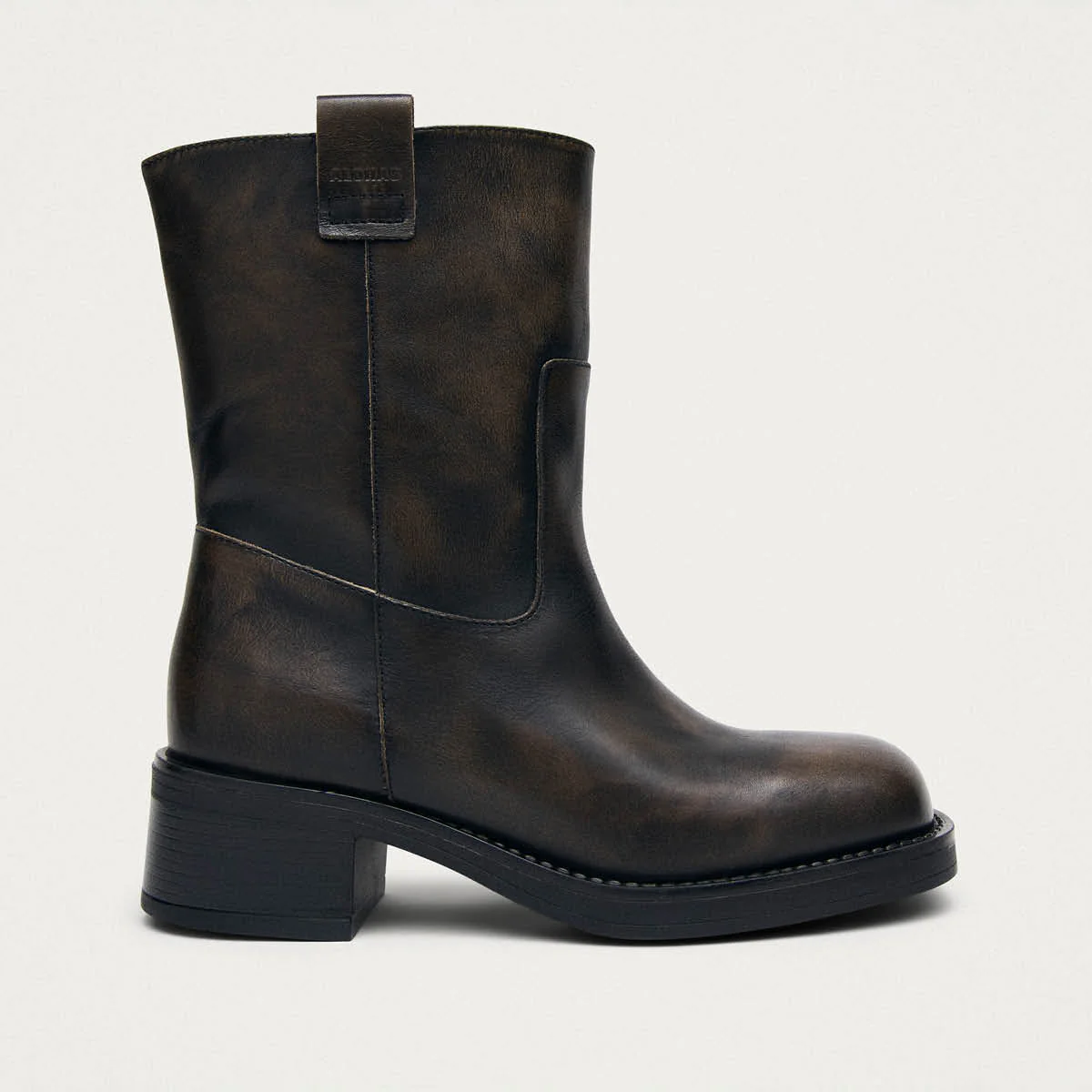 Rajan Vintage Effect Brown Leather Boots - Image 3