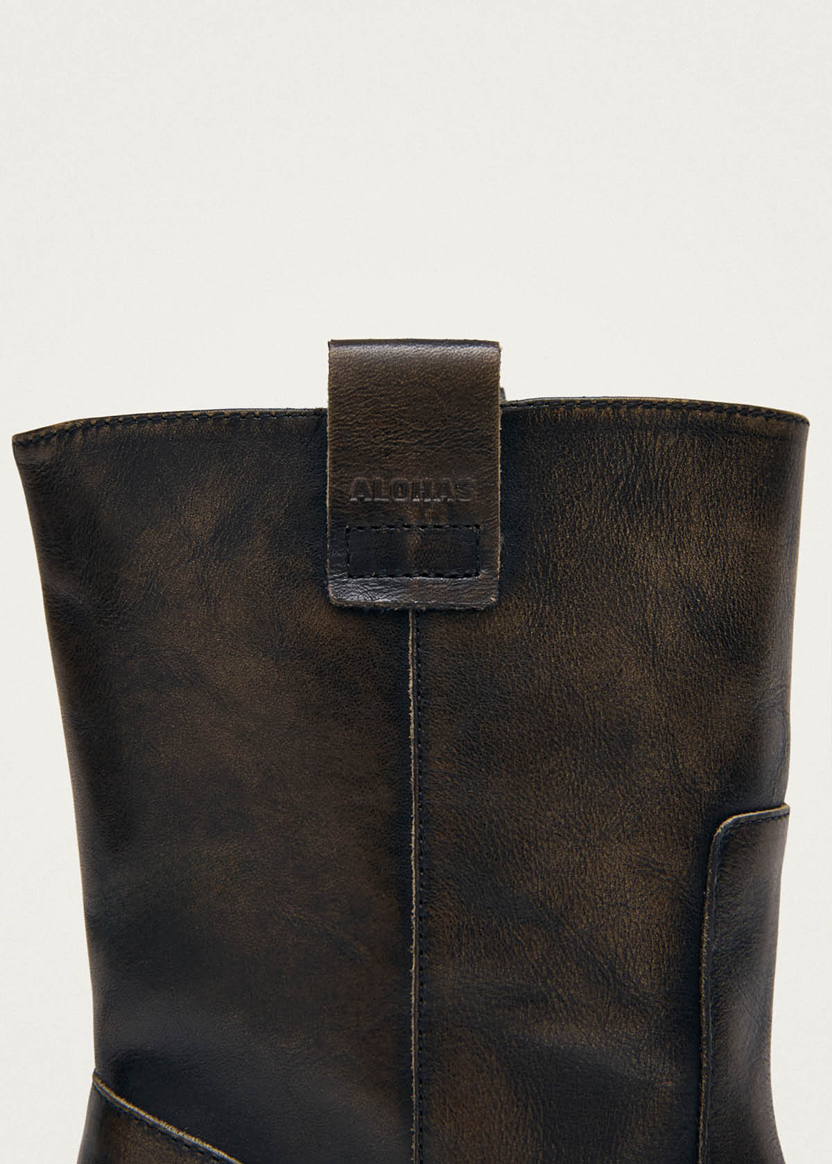 Rajan Vintage Effect Brown Leather Boots - Image 5