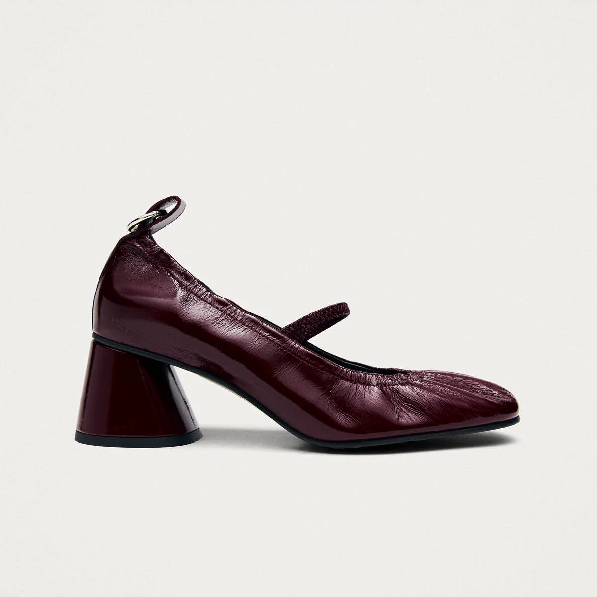Rhiane Patent Burgundy Leather Pumps - Image 3