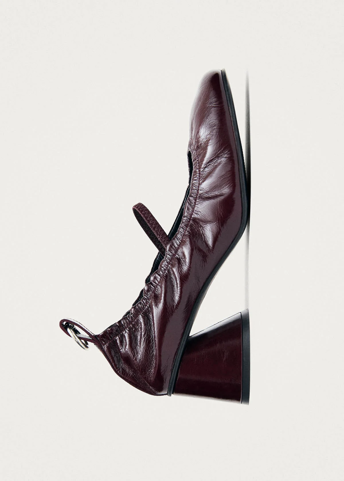 Rhiane Patent Burgundy Leather Pumps - Image 4
