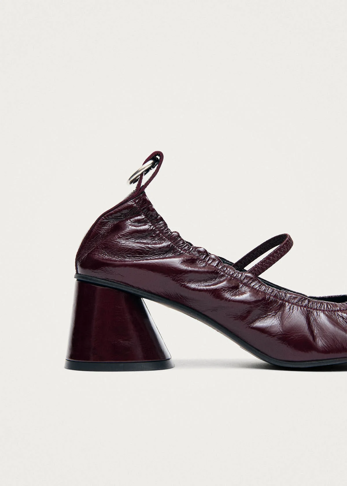 Rhiane Patent Burgundy Leather Pumps - Image 7
