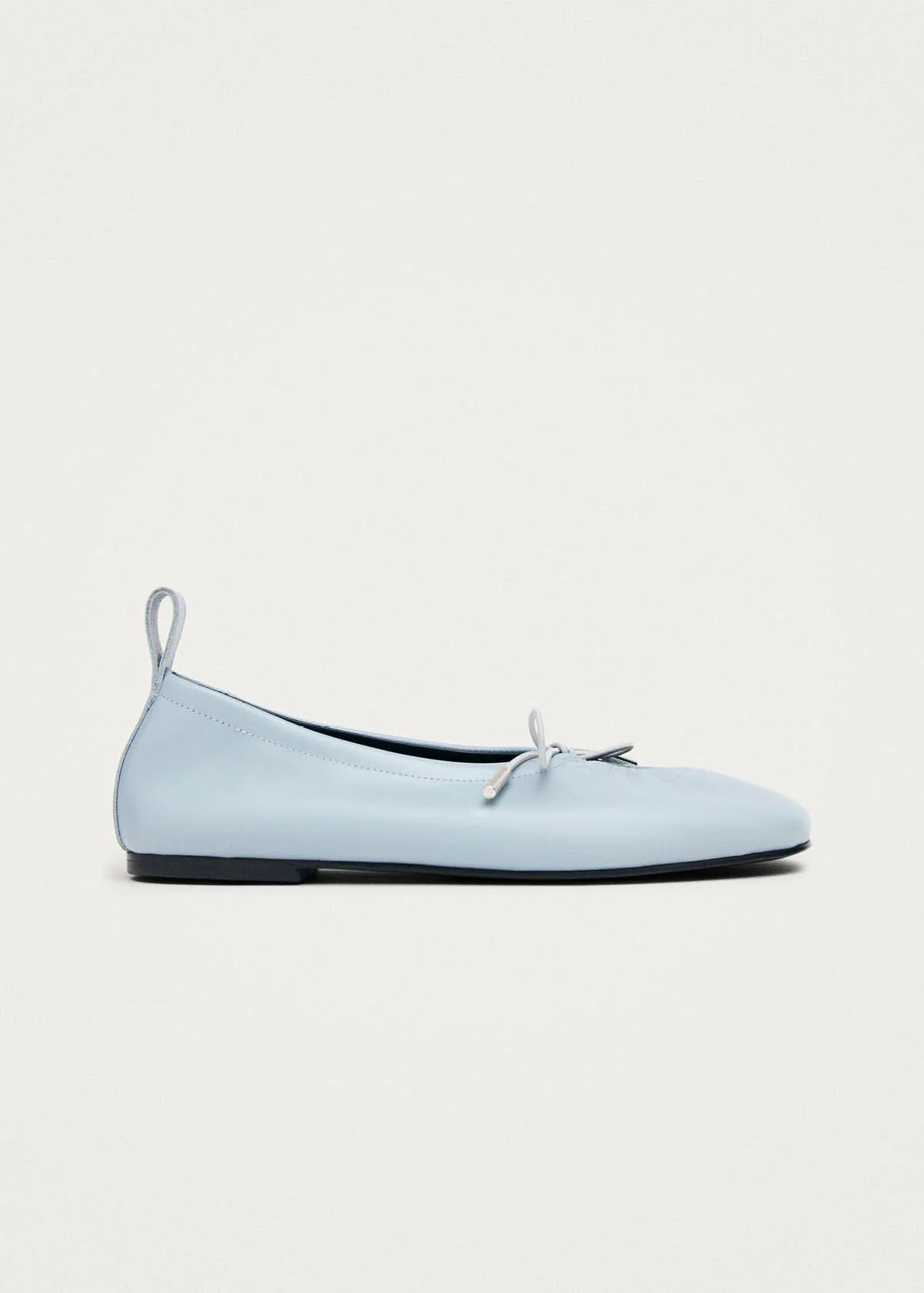 Rosalind Blue Leather Ballet Flats - Image 4