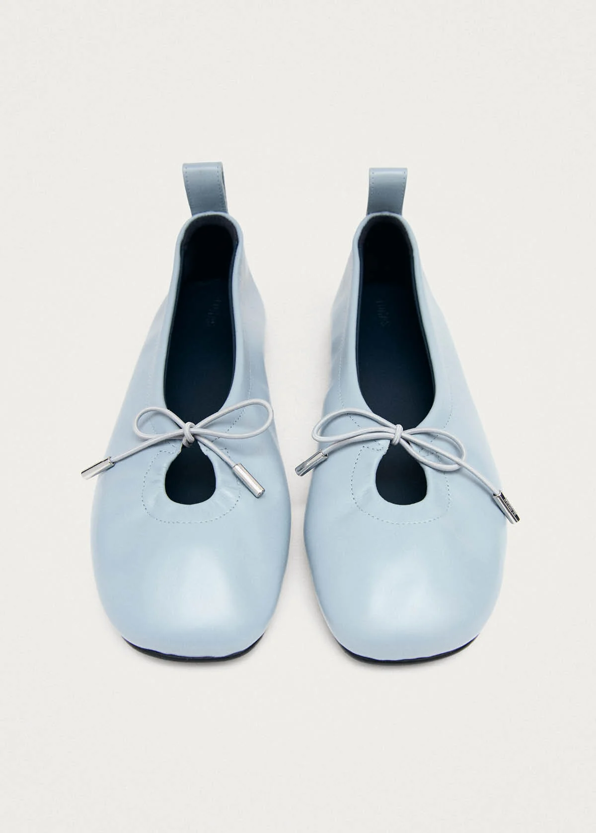 Rosalind Blue Leather Ballet Flats - Image 6