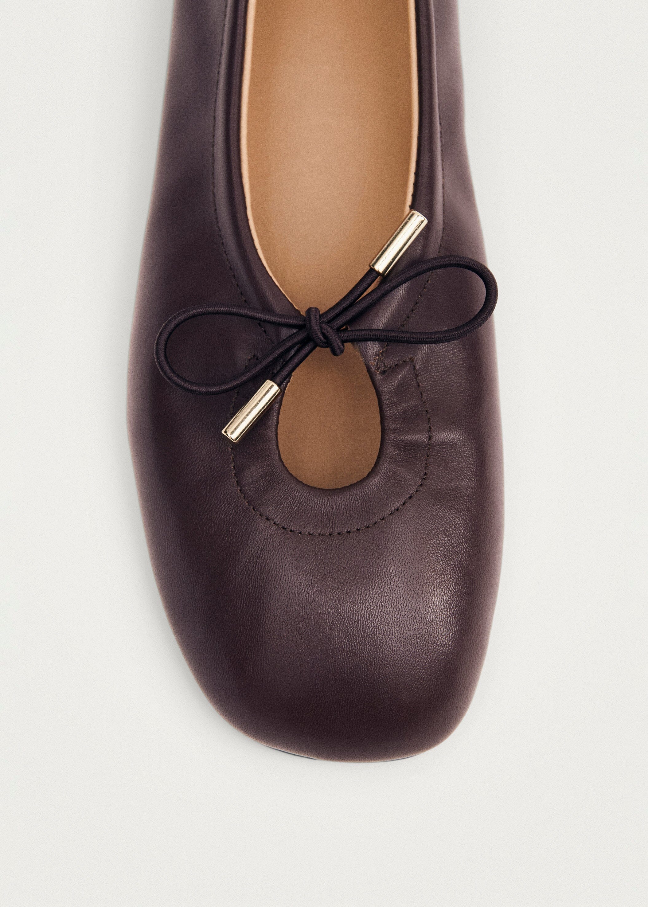 Rosalind Brown Leather Ballet Flats - Image 6