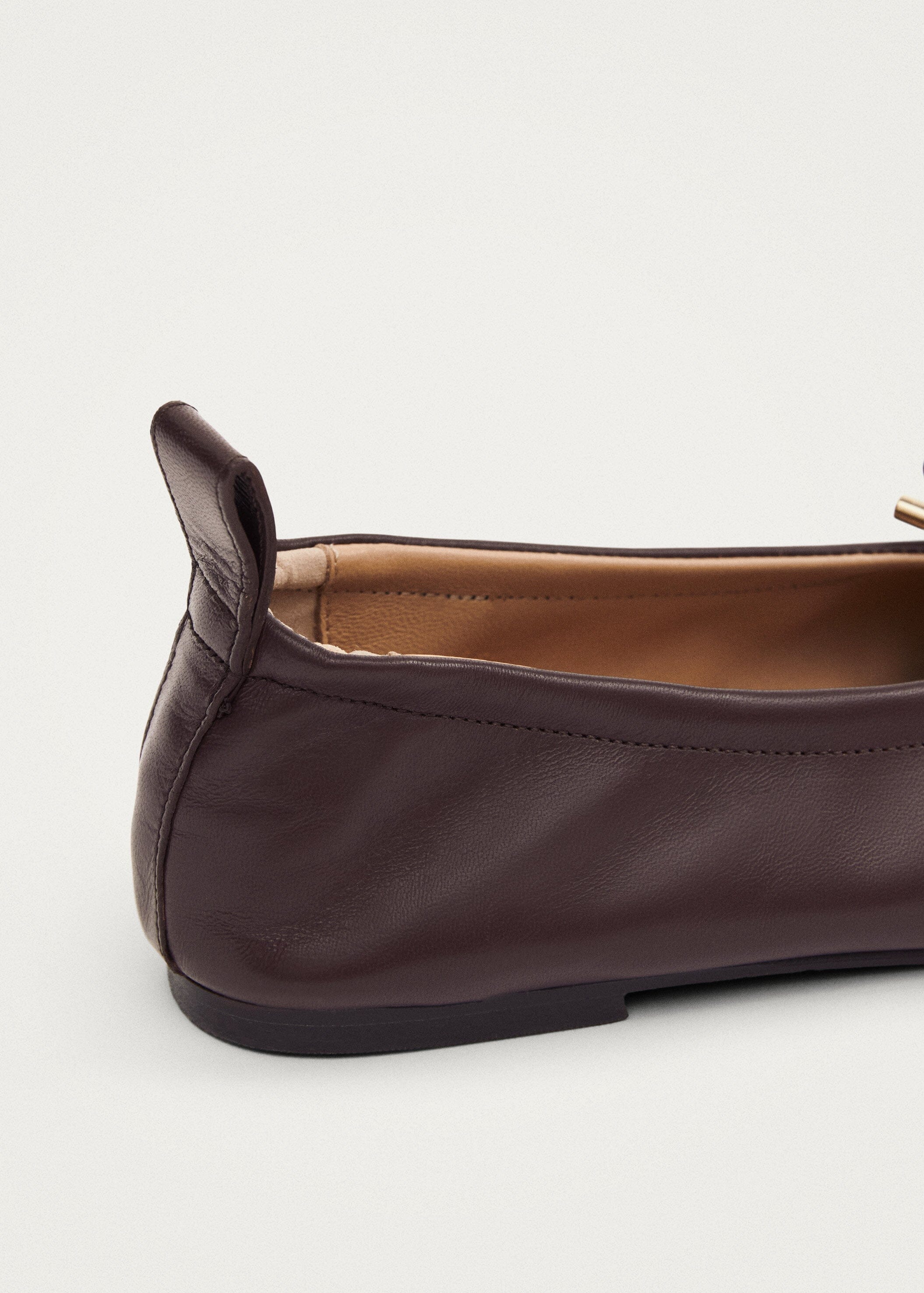 Rosalind Brown Leather Ballet Flats - Image 7