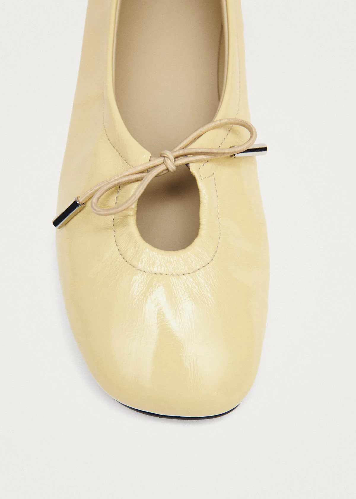 Rosalind Patent Vanilla Leather Ballet Flats - Image 7