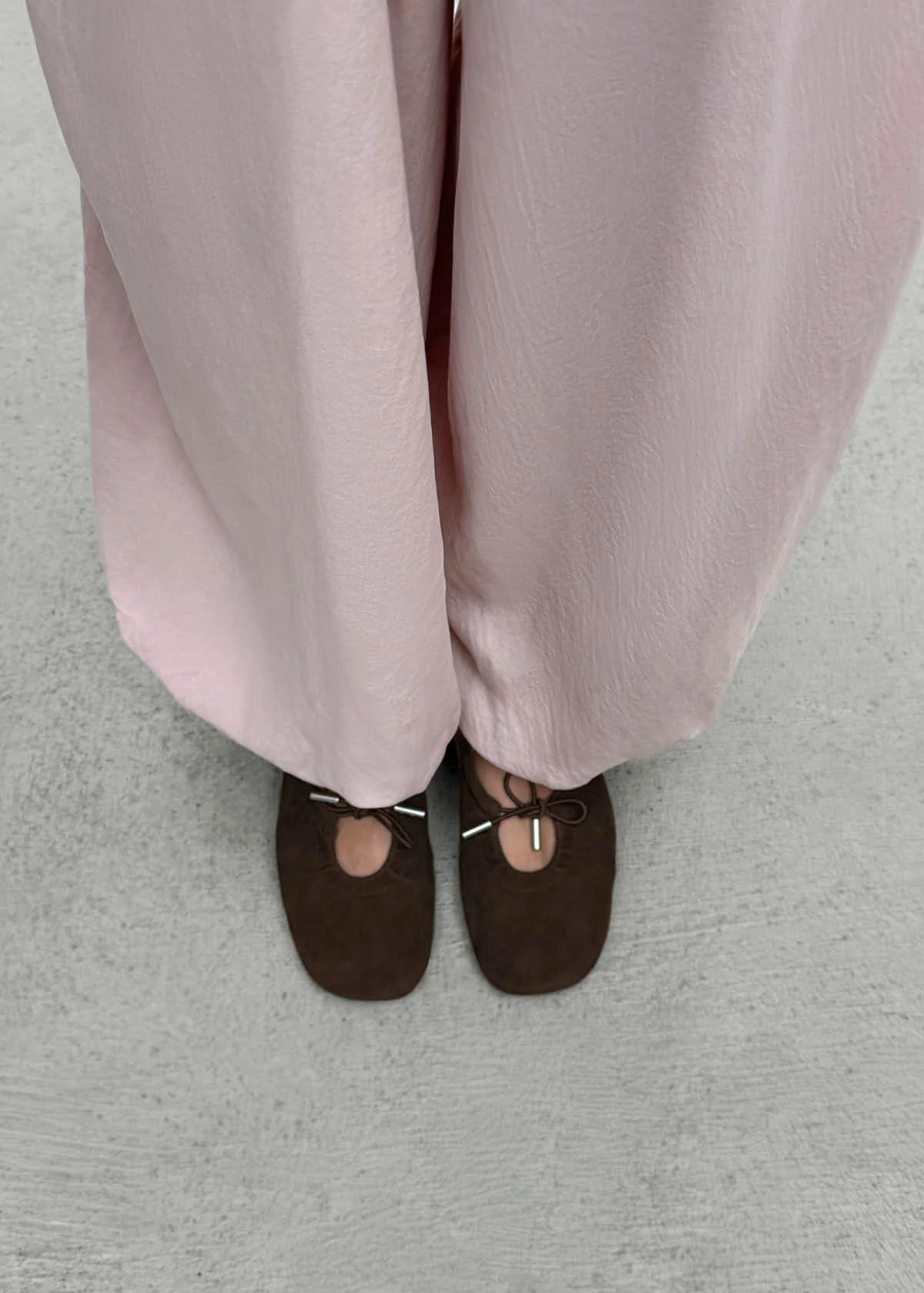 Rosalind Recycled Brown Leather Ballet Flats - Image 2