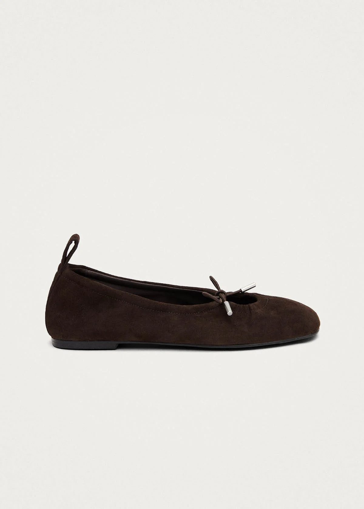 Rosalind Recycled Brown Leather Ballet Flats - Image 4
