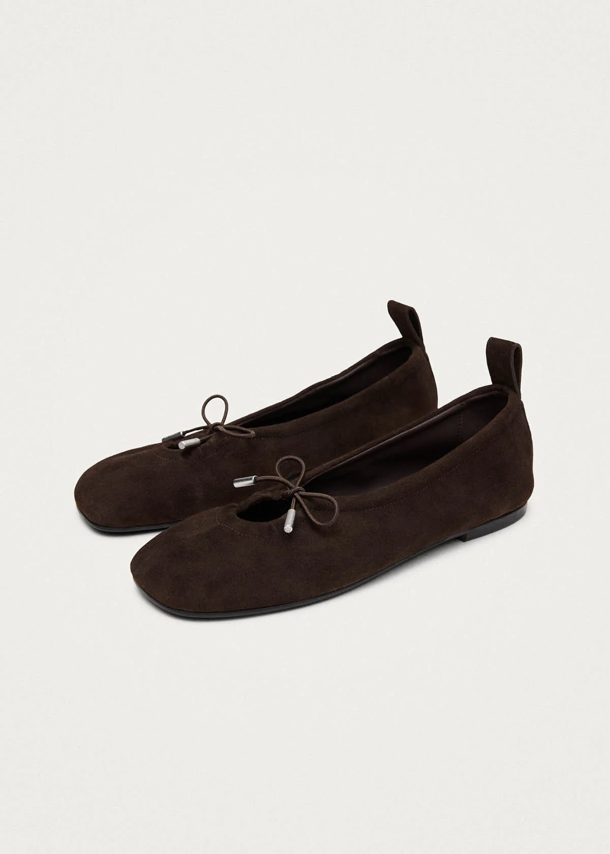 Rosalind Recycled Brown Leather Ballet Flats - Image 5