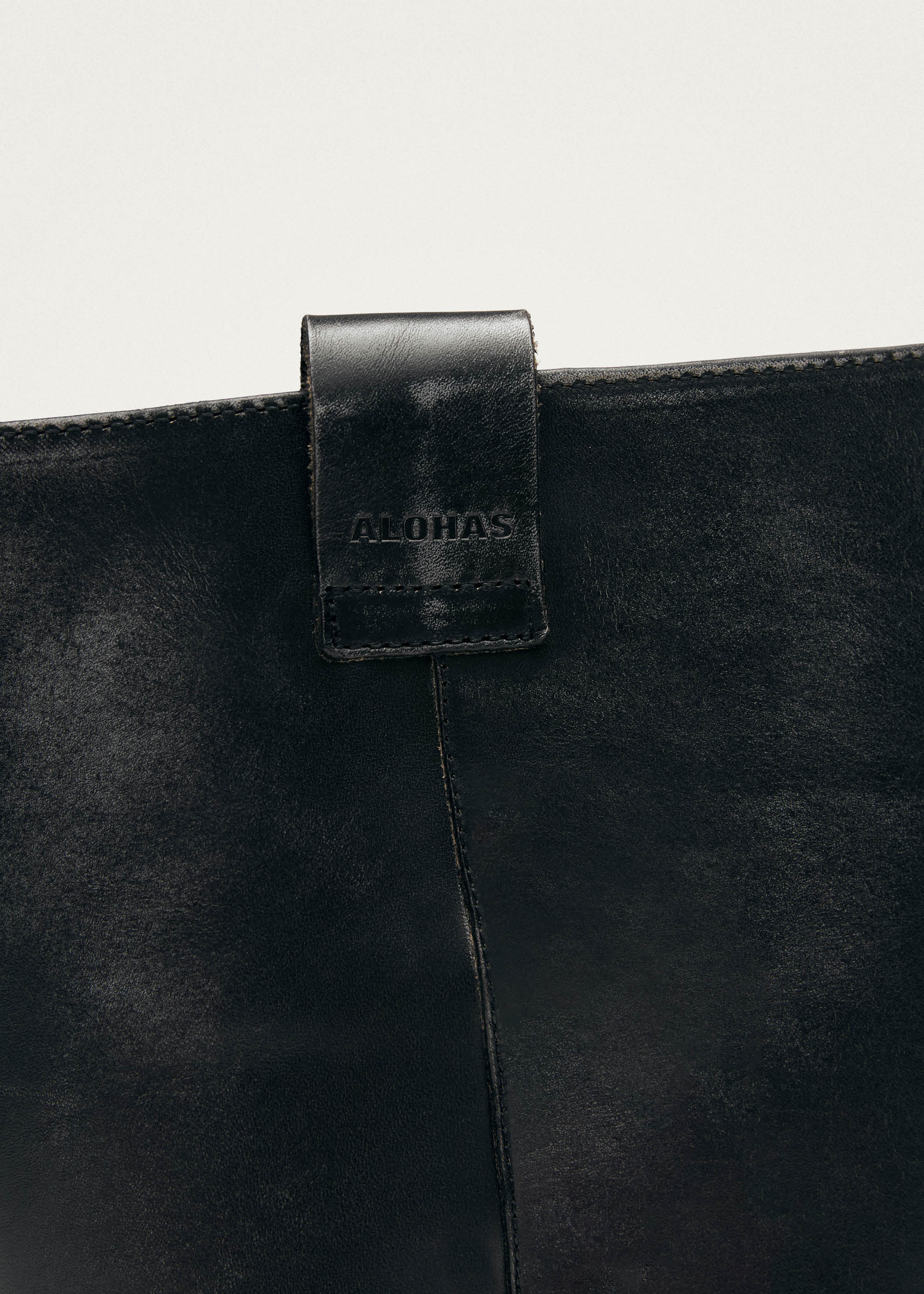 Sajan Vintage Effect Black Leather Boots - Image 6