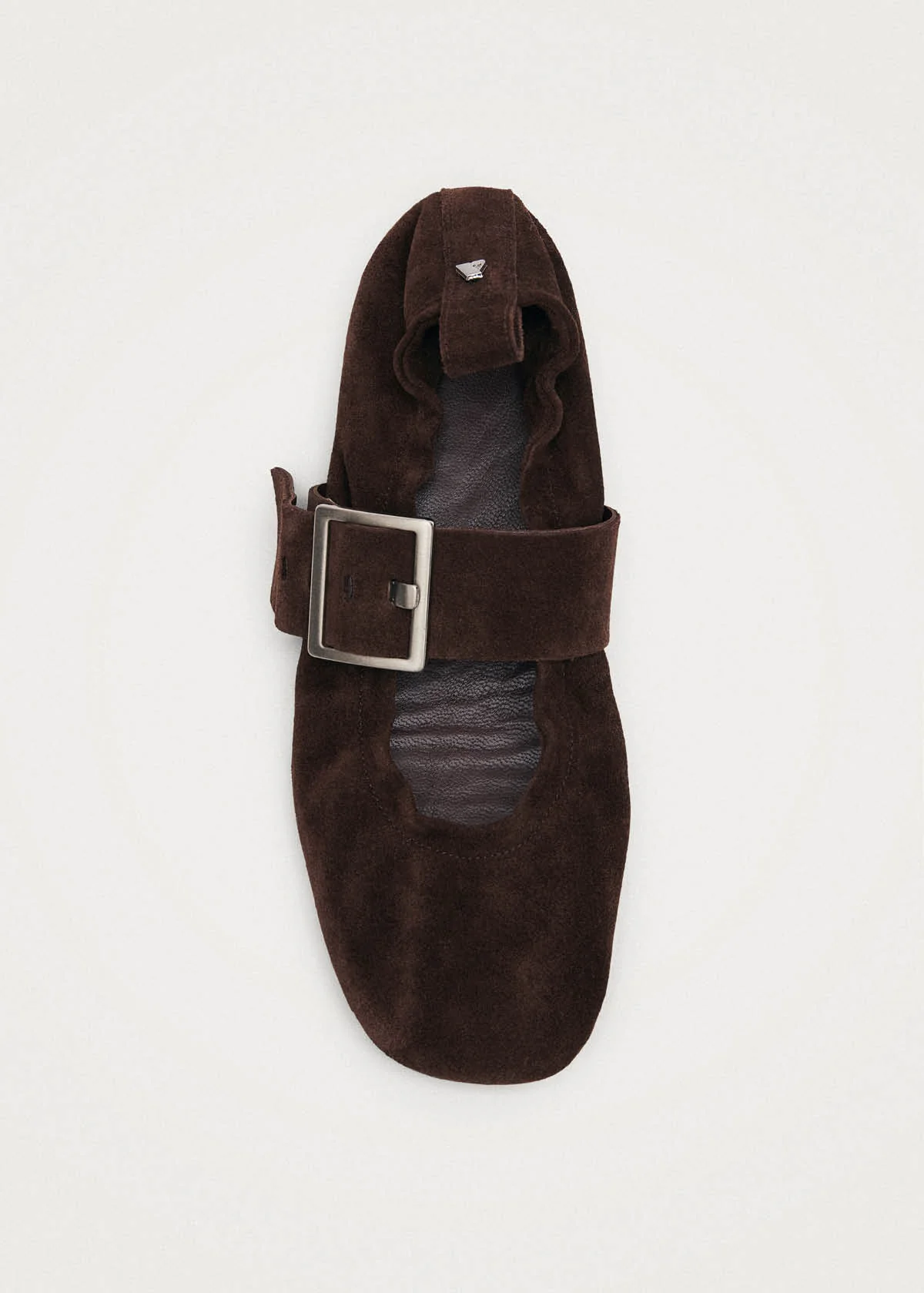 Sarea Suede Brown Leather Ballet Flats