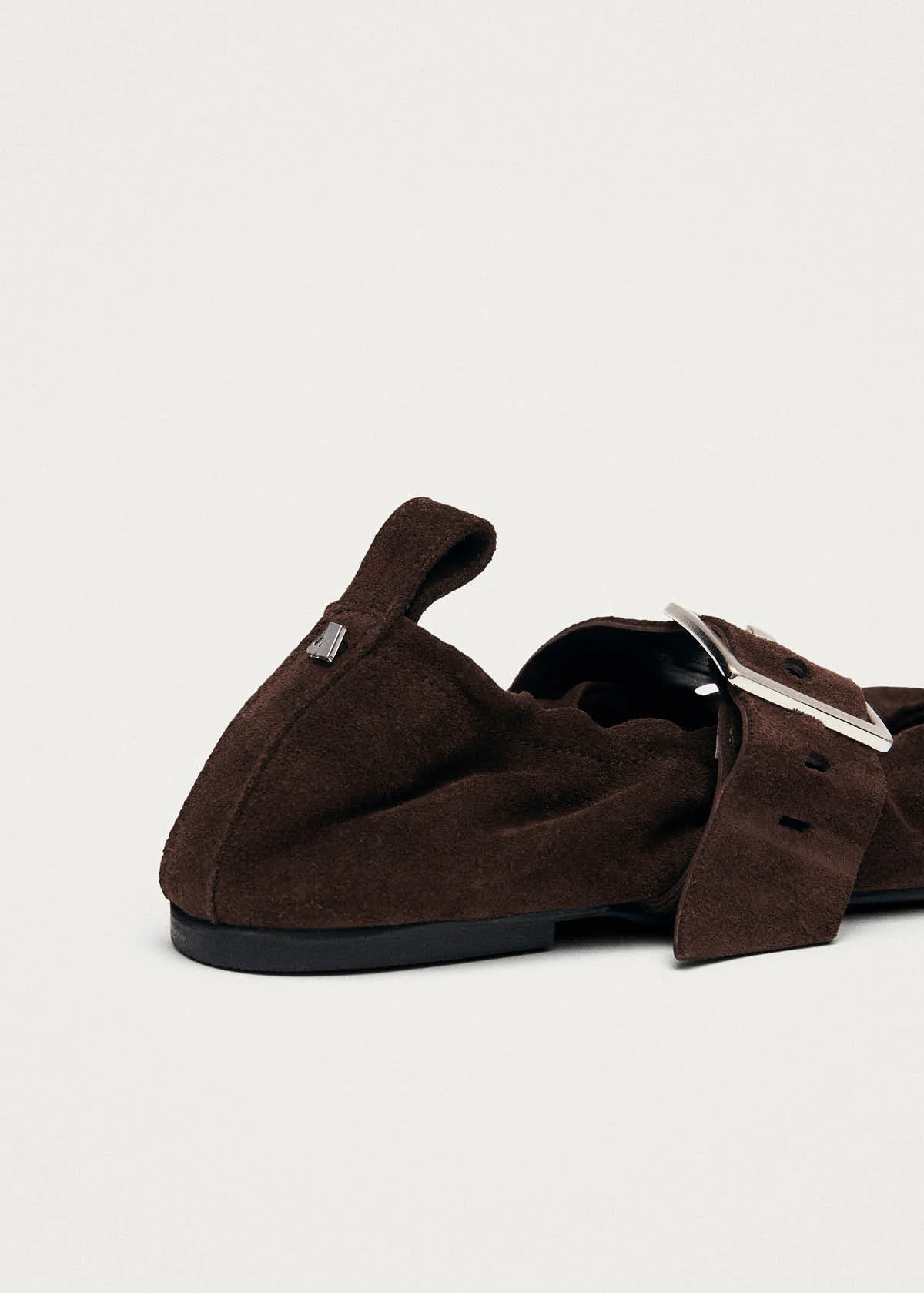 Sarea Suede Brown Leather Ballet Flats - Image 7