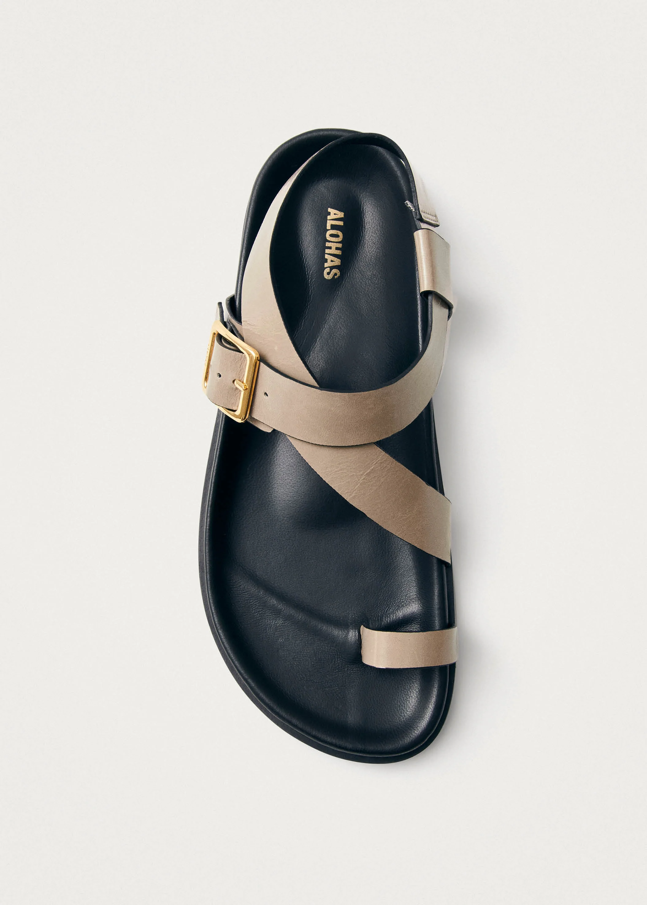 Siren Onix Stone Beige Leather Sandals - Image 4