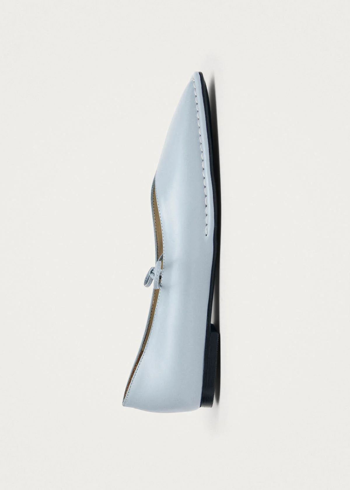 Sway Blue Leather Ballet Flats - Image 6