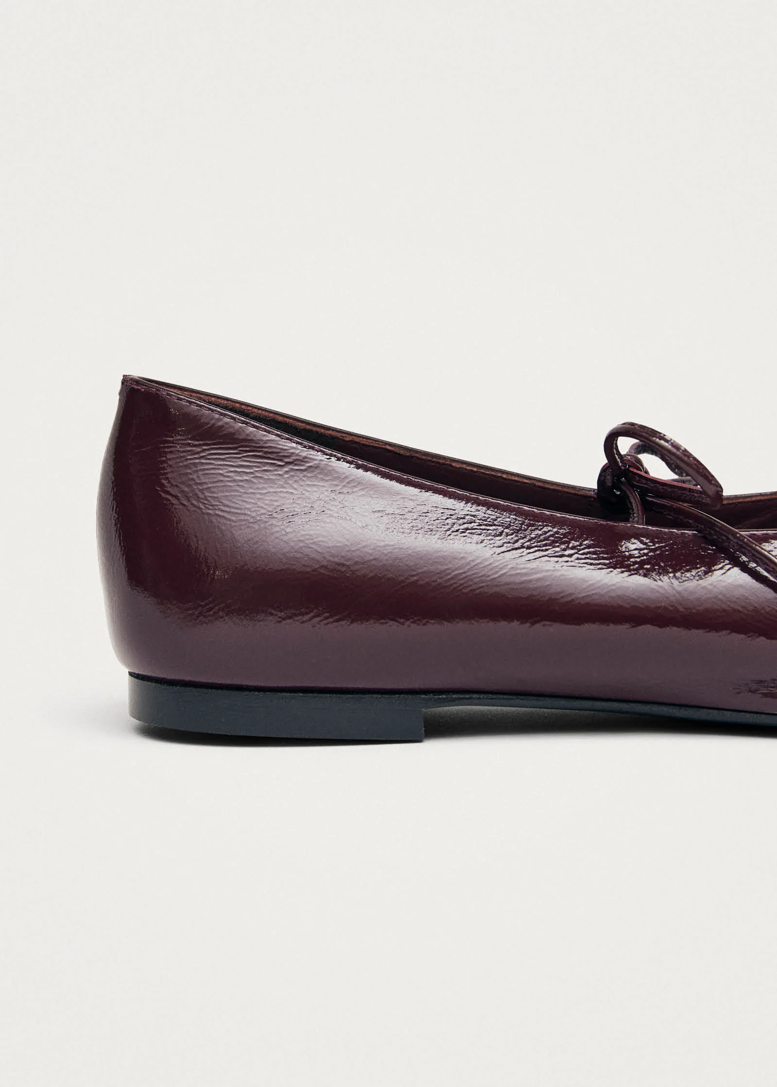 Sway Burgundy Leather Ballet Flats - Image 6