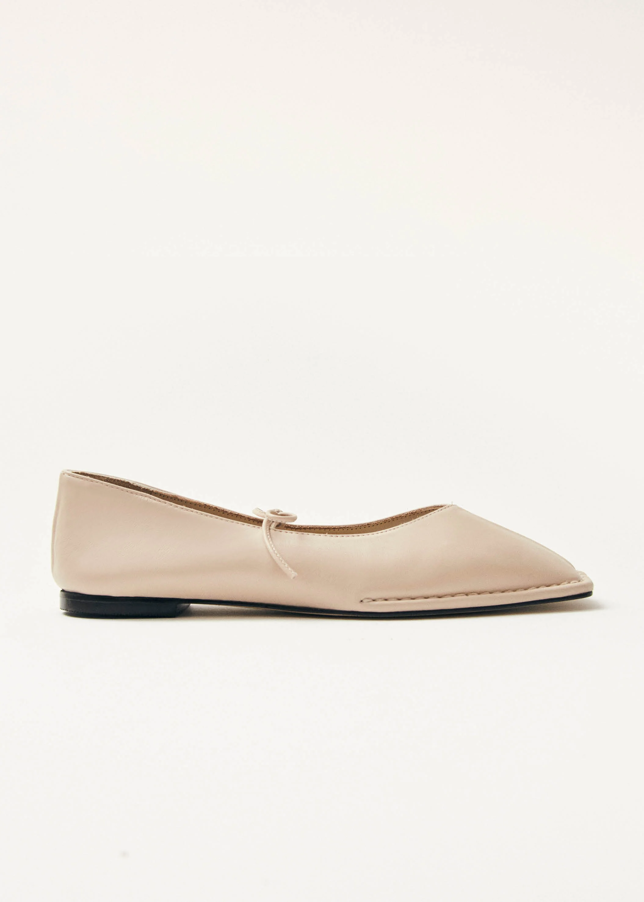 Sway Cream Leather Ballet Flats - Image 6