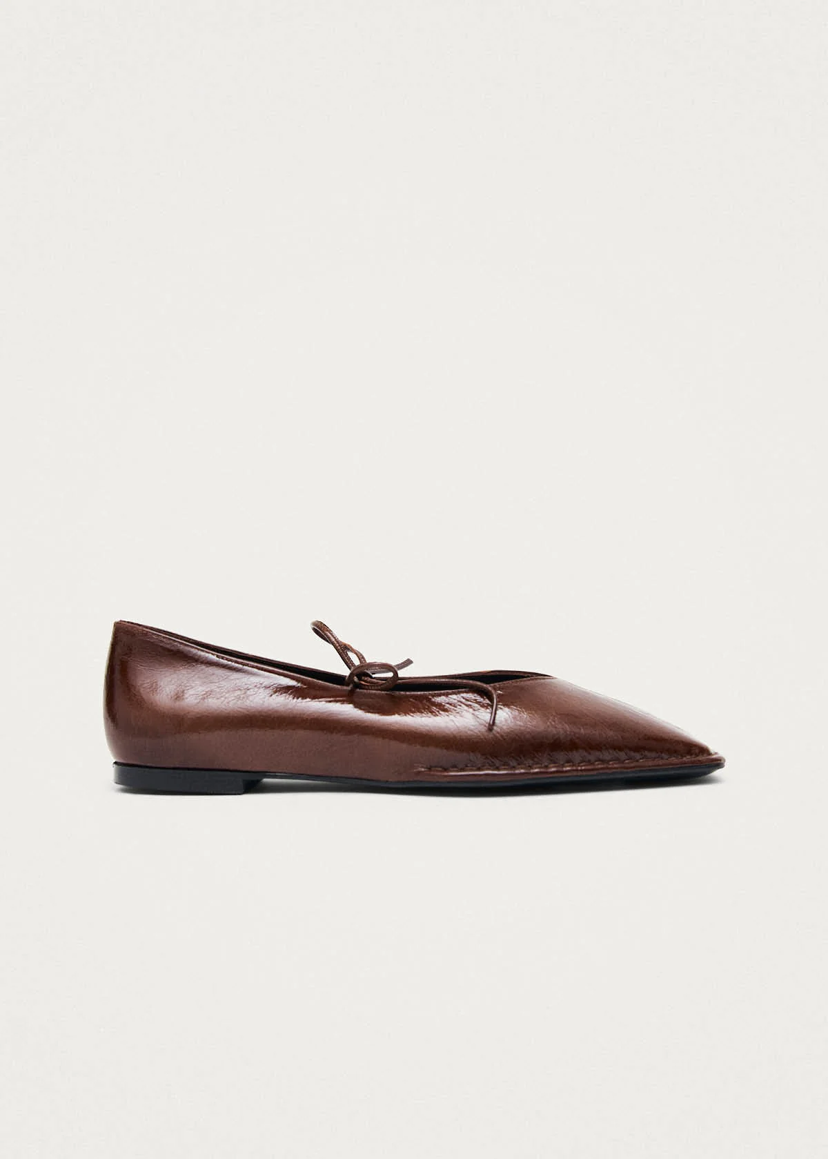 Sway Patent Brown Leather Ballet Flats - Image 5