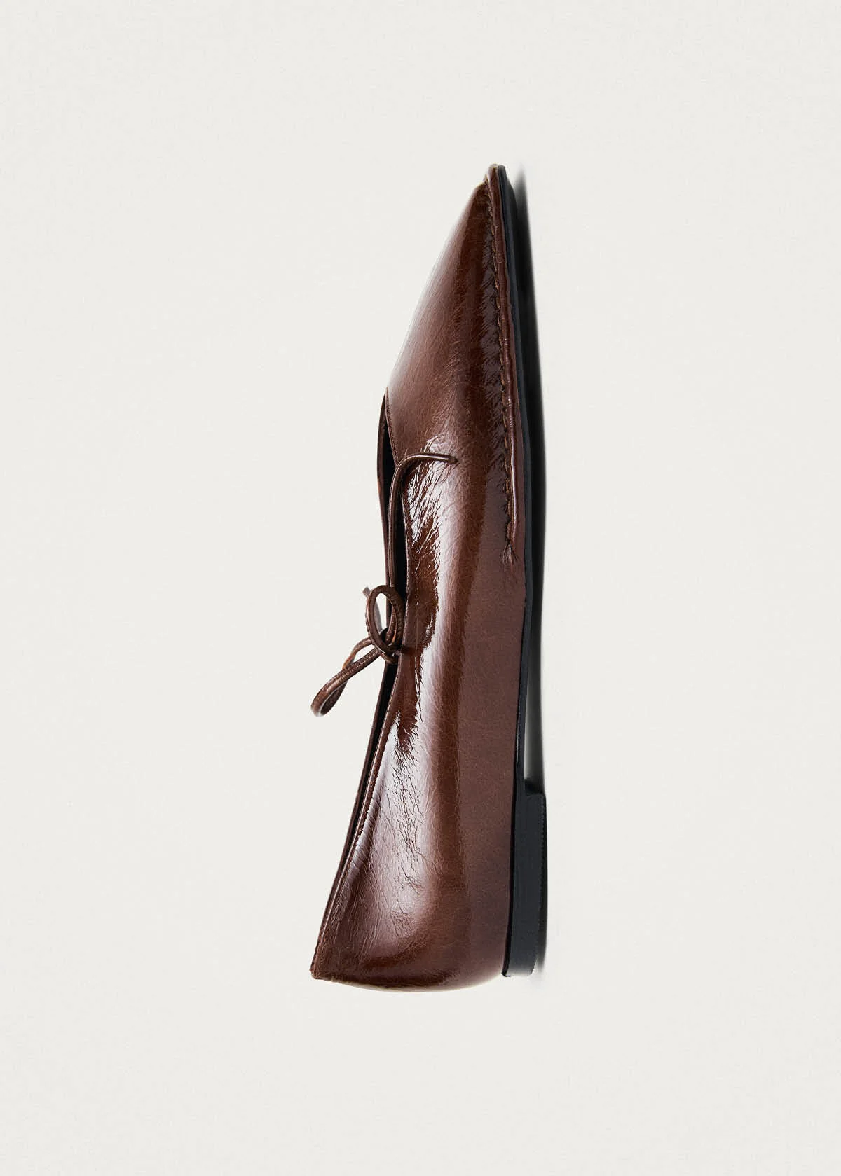 Sway Patent Brown Leather Ballet Flats - Image 6