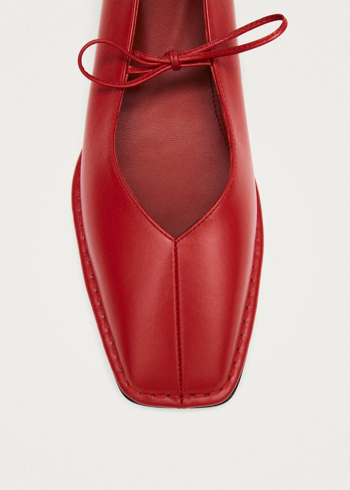 Sway Red Leather Ballet Flats - Image 7