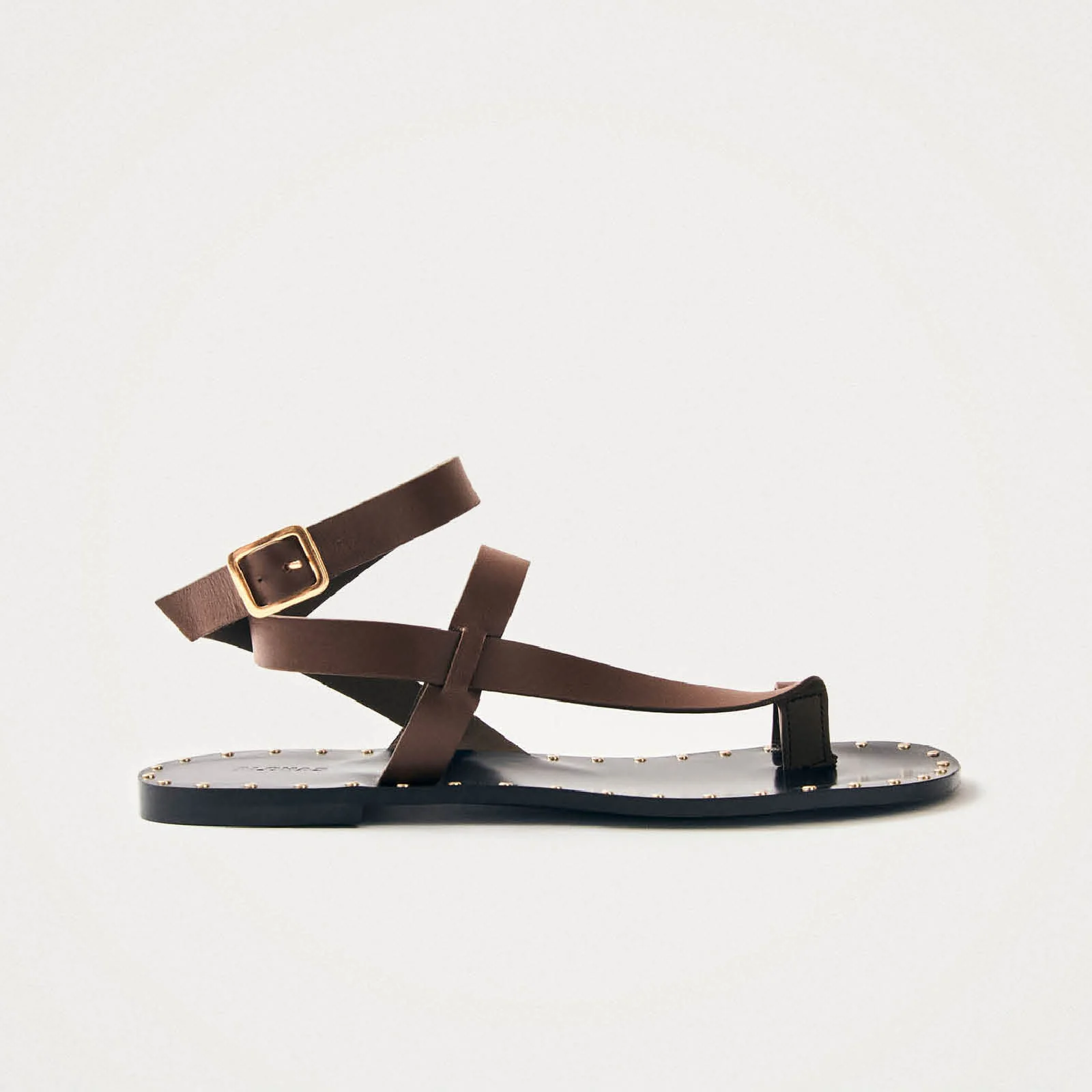 Tallula Brown Leather Sandals - Image 3