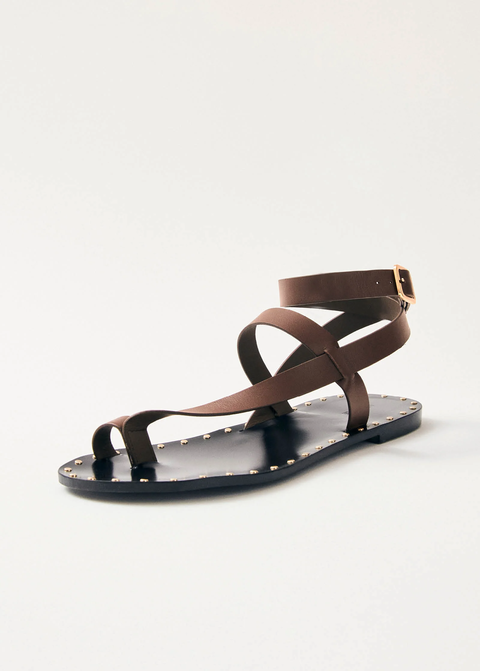 Tallula Brown Leather Sandals - Image 5