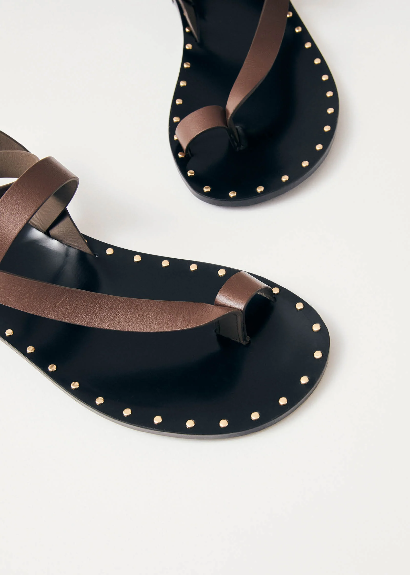 Tallula Brown Leather Sandals - Image 6