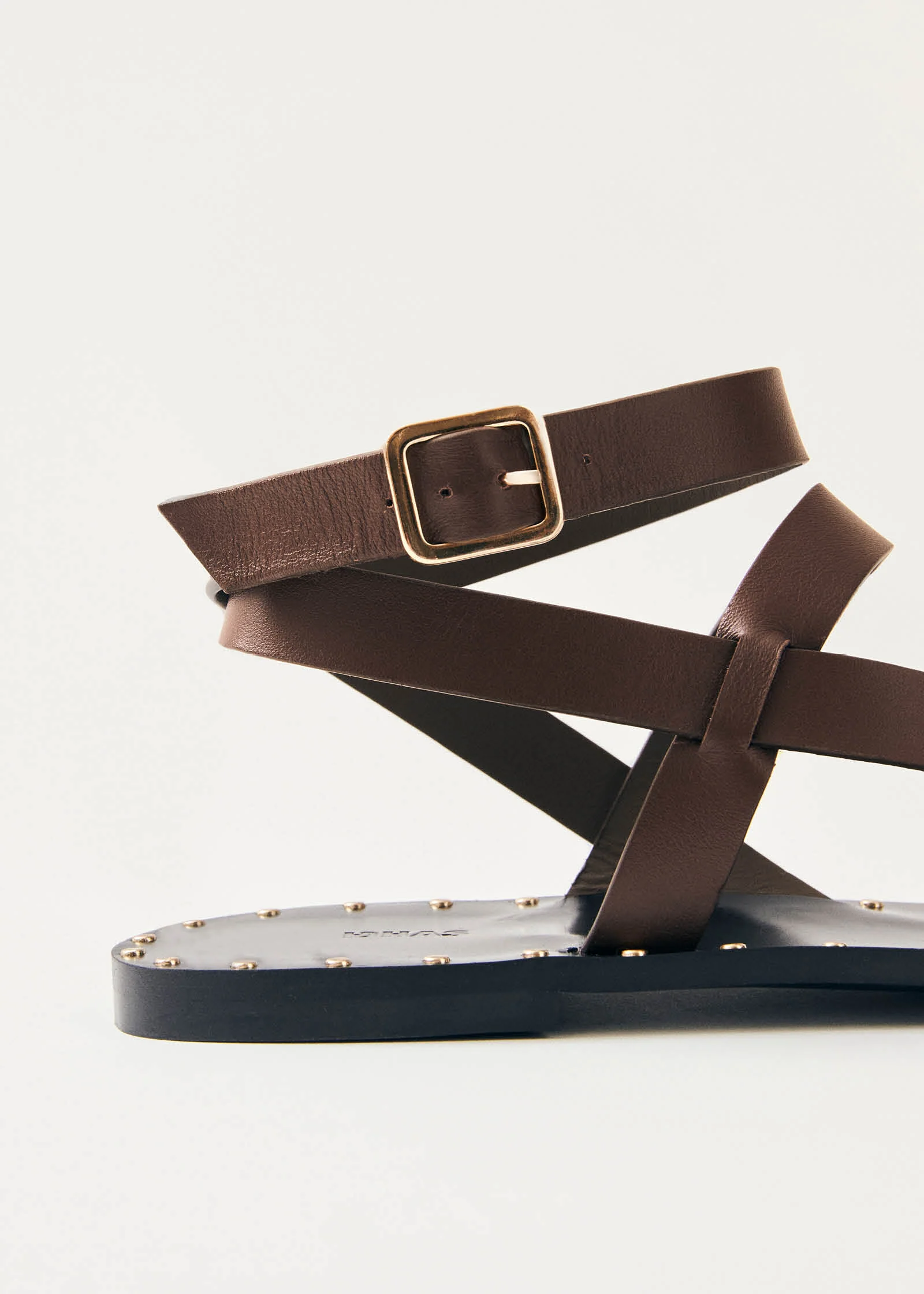 Tallula Brown Leather Sandals - Image 7