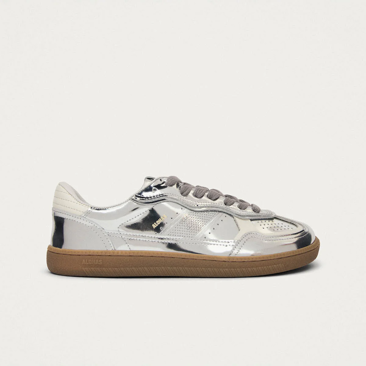 Tb.00 Barefoot Rife Shimmer Silver Cream Leather Sneakers - Image 3