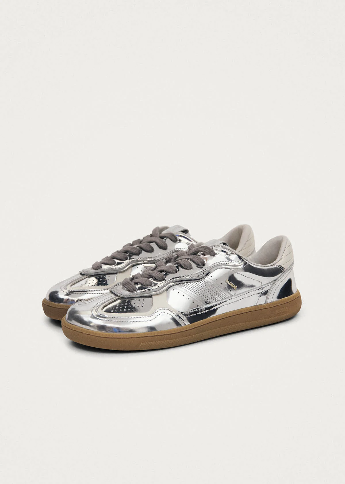Tb.00 Barefoot Rife Shimmer Silver Cream Leather Sneakers - Image 5