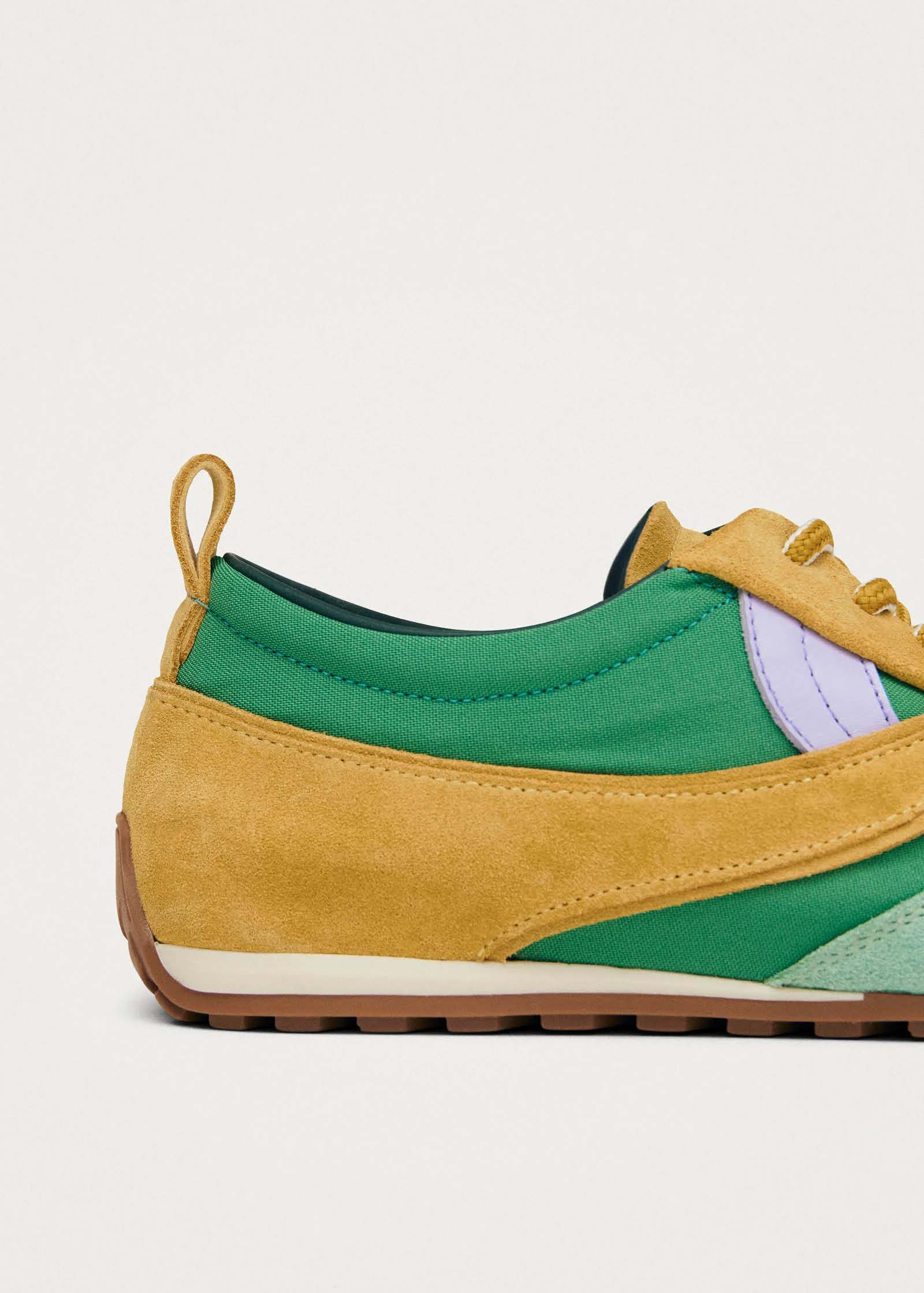 Tb.304 Nylon Green Leather Sneakers - Image 8