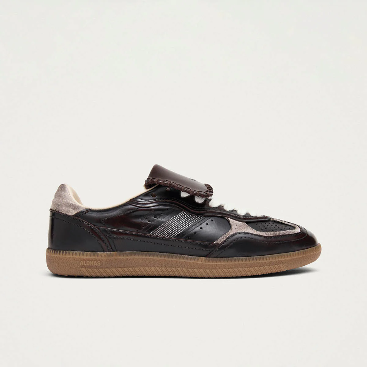 Tb.490 Club Brushed Dark Chocolate Leather Sneakers - Image 3