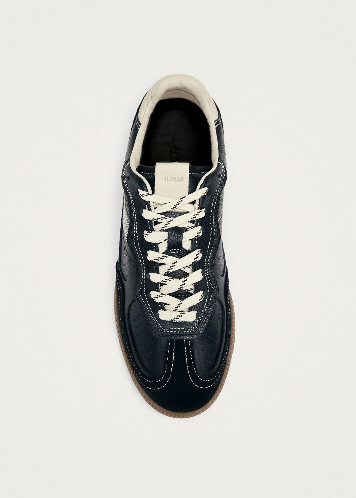 Tb.490 Rife Grain Black & Cream Leather Sneakers - Image 5