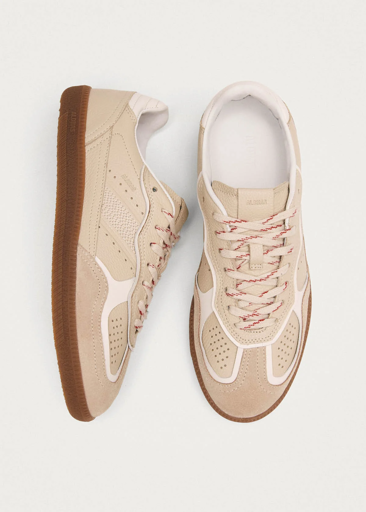 Tb.490 Rife Grain Cream Leather Sneakers - Image 8