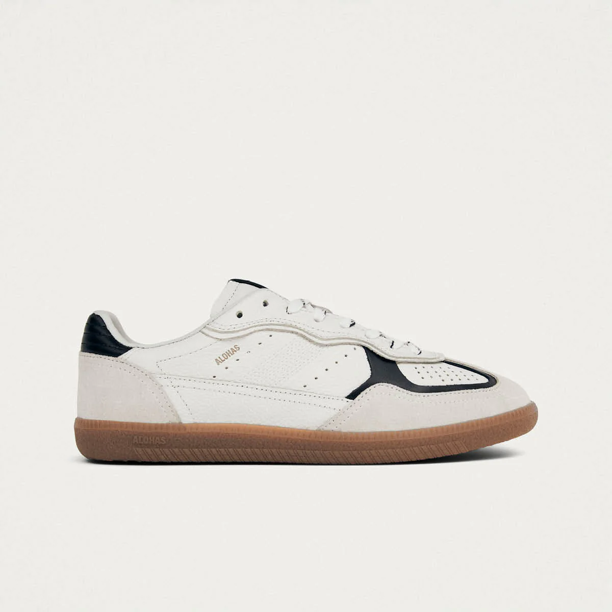 Tb.490 Rife Grain White Black Leather Sneakers - Image 3