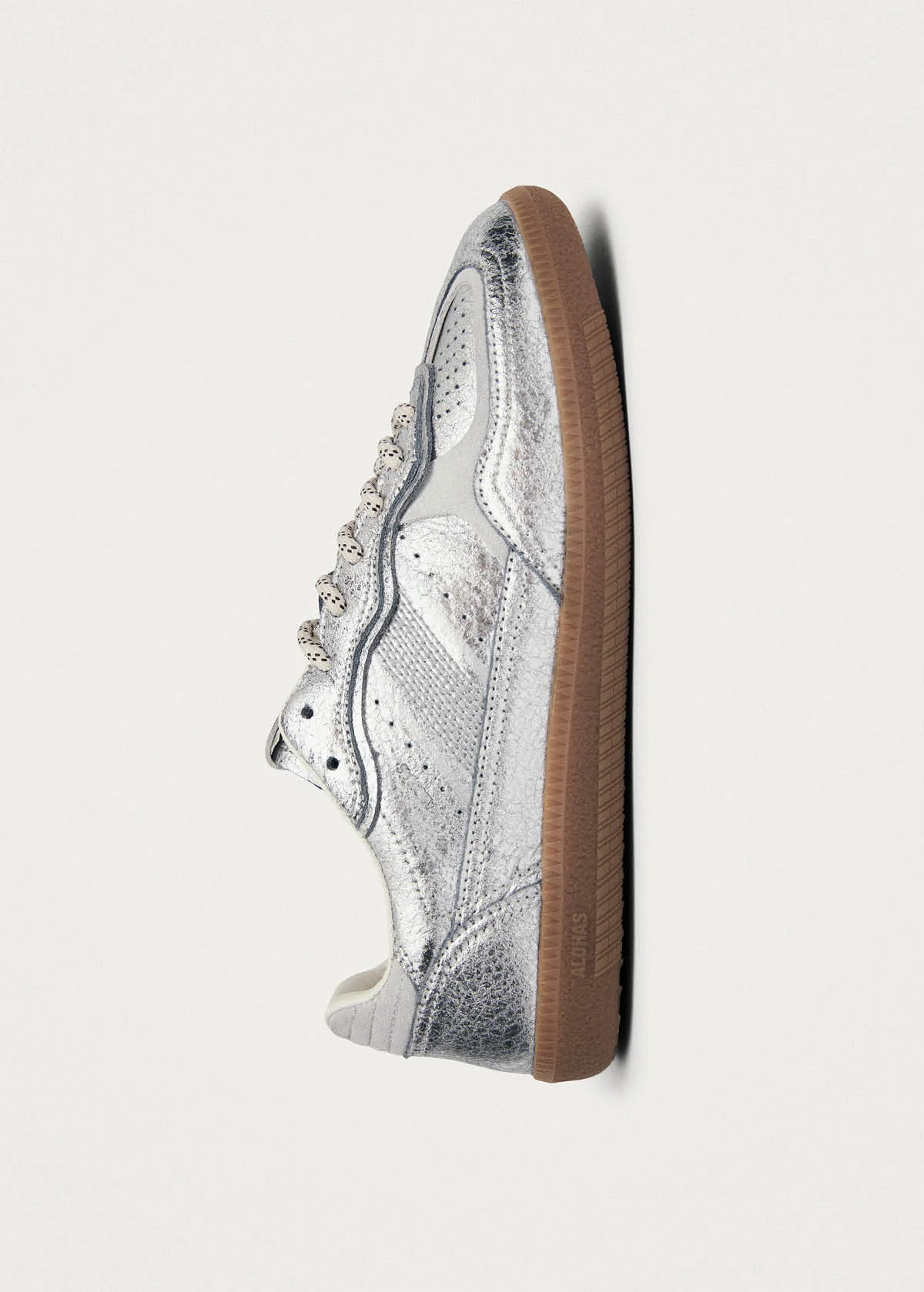 Tb.490 Shimmer Recycled Silver Cream Leather Sneakers - Image 4