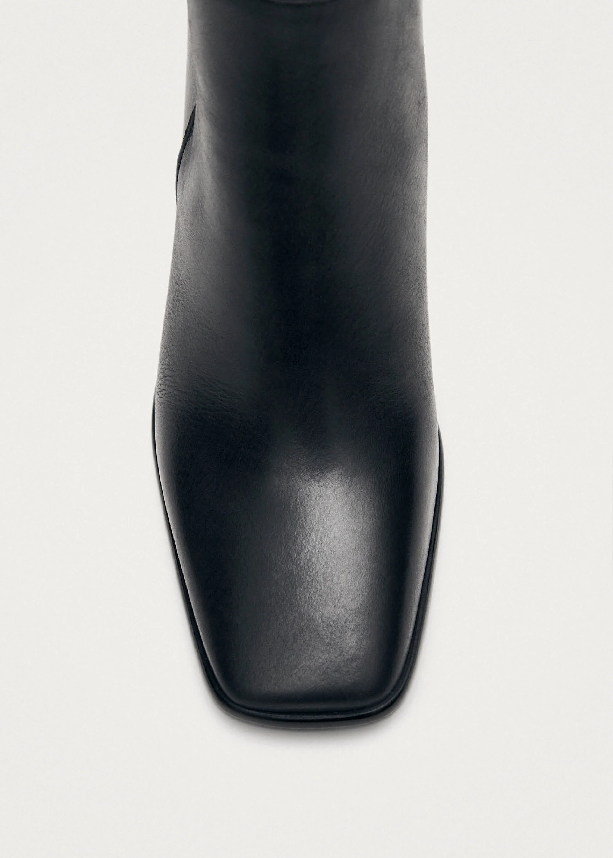 West Vintage Total Black Leather Ankle Boots - Image 7